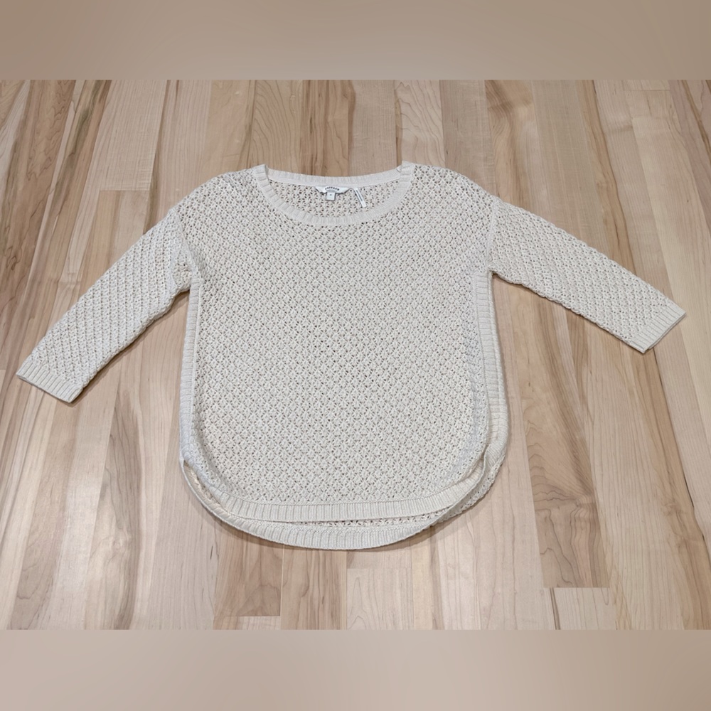 Fat Face Size 6 Cream Crochet Sweater